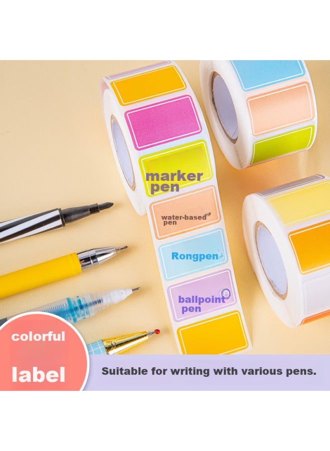 Bojiao Colorful Label Stickers, Waterproof Self-adhesive Name Labels, Student Handwritten Name Stickers, Small Sticky Notes For Organization, Blank Product Classification Index Labels, Light Color Version, 500 Pieces - Image 3