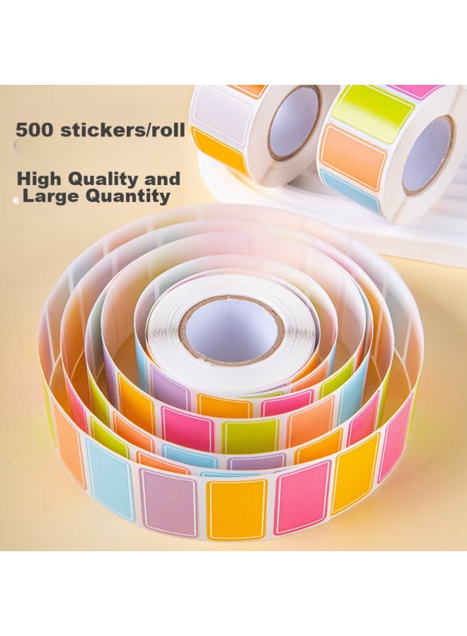 Bojiao Colorful Label Stickers, Waterproof Self-adhesive Name Labels, Student Handwritten Name Stickers, Small Sticky Notes For Organization, Blank Product Classification Index Labels, Light Color Version, 500 Pieces - Image 5
