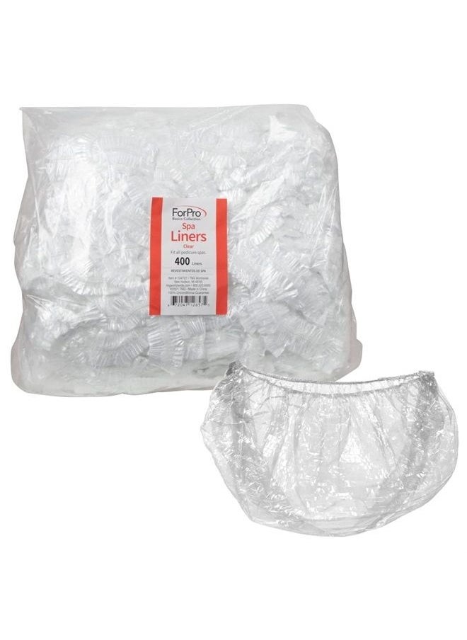 ForPro Professional Collection ForPro Basics Spa Liners, Clear, Fit All Pedicure Spas, Disposable Pedicure Liners, 400-Count  - Image 1