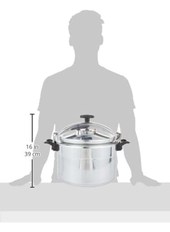 18L Heavy Duty Aluminum Pressure Cooker Stovetop Fast Cooking Meat & Vegetable Pot Silver - Image 2