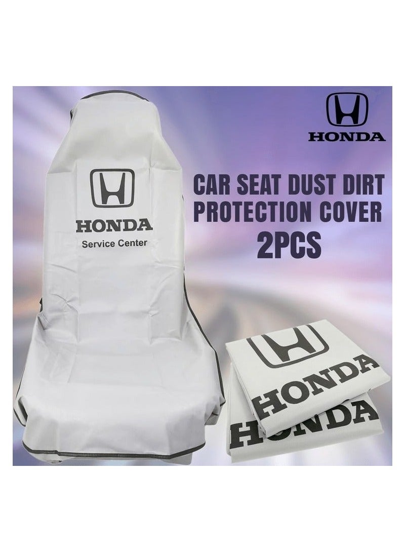 Honda High Quality Car Seat Cover, Universal Car Seat Dust Dirt Protection Cover, Extra Protection For Your Seat 2 pcs Set grey - Image 1