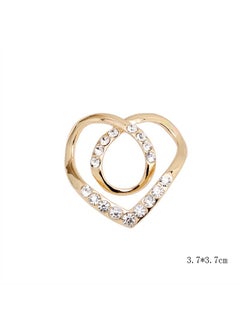 Two-use Heart-shaped Silk Scarf Clothing Corner Versatile Knotting Long White Shirt T-shirt Ring Waist Control Gold