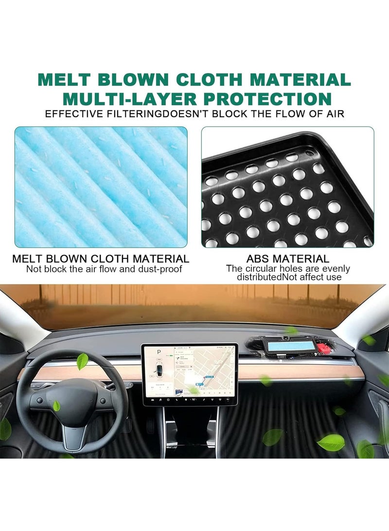 Air Intake HEPA Filter, for Tesla Model 3 2023-2021 Air Inlet Vent Covers A/C Internal Filter Vehicle Replacement External Accessories - Image 4