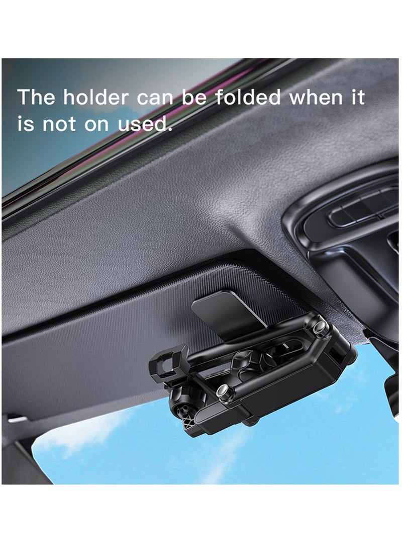 Yesido Yesido C194 Car Phone Mount Sun Visor Phone Holder for Car Universal Clip 360 Adjustable Cellphone Stand - Black - Image 5