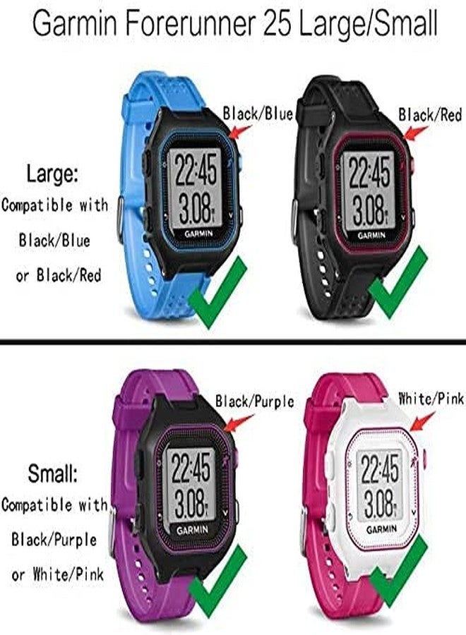 QGHXO Band for Garmin Forerunner 25, Soft Silicone Replacement Watch Band Strap for Garmin Forerunner 25 - Image 5