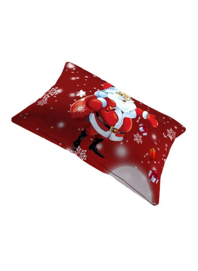 NIBEMINENT 4-Piece Santa Printed Duvet Cover Set polyester Red/White/Gold Twin - Image 4