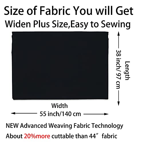 Master FAB -Black 100% Cotton Fabric Poplin Fabric by The Yard for Sewing DIY Crafting Fashion Design Printed Floral Washable Cloth(Black) - Image 4