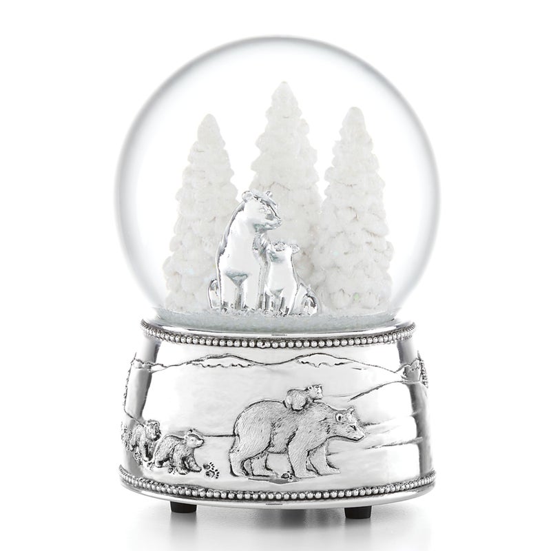 Reed & Barton Reed  Barton 886529 North Pole Bound Polar Bear Musical Snow Globe Christmas  Holiday Decor