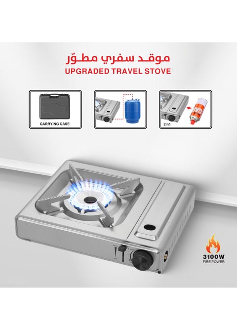 Portable Butane Cassette Upgraded Gas Camping Stove Outdoor Stove 3100W High Power
