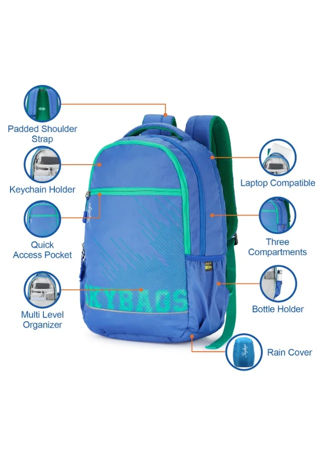 Skybags SKYBAGS STRIDER PRO 01 Unisex Blue School Backpack - SK LPBPSRP1HRBL