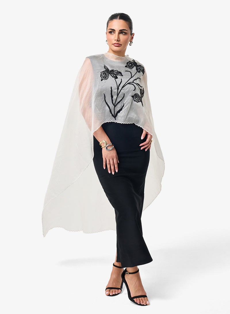 Threadz by Ajooni Cape Sleeve Maxi Dress - Image 1