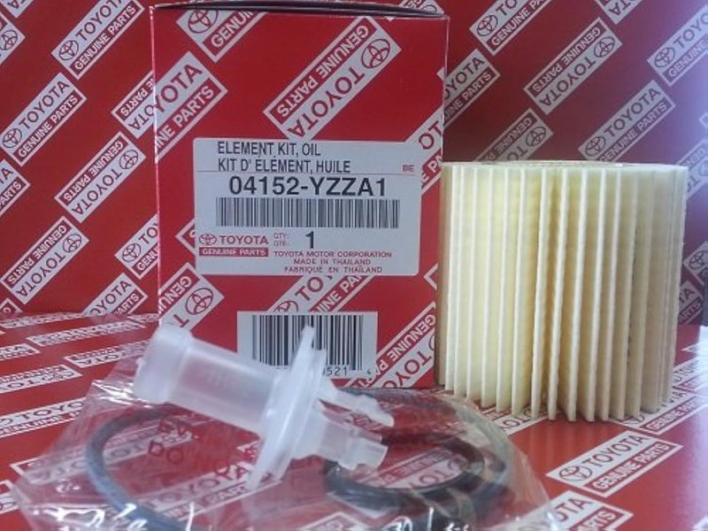 TOYOTA Genuine OEM Lexus Toyota 04152-Yzza1 Oil Filters + Drain Plug Gaskets - Set Of 5