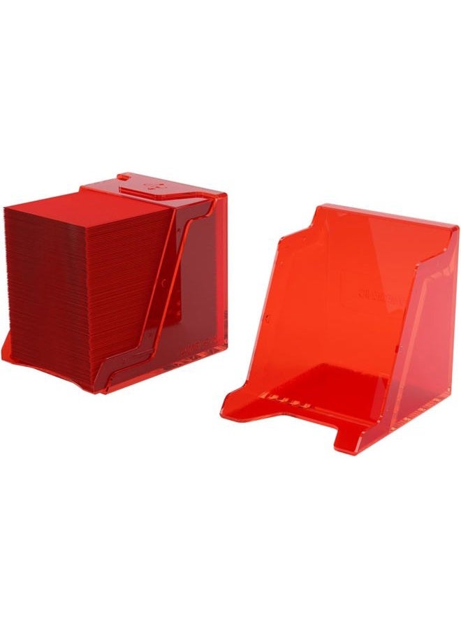 Gamegenic Bastion 100+ XL Deck Box - Compact, Secure, and Perfectly Organized for Your Trading Cards! Safely Protects 100+ Double-Sleeved Cards, Red Color, Made - Image 2