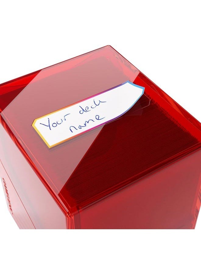 Gamegenic Bastion 100+ XL Deck Box - Compact, Secure, and Perfectly Organized for Your Trading Cards! Safely Protects 100+ Double-Sleeved Cards, Red Color, Made - Image 4