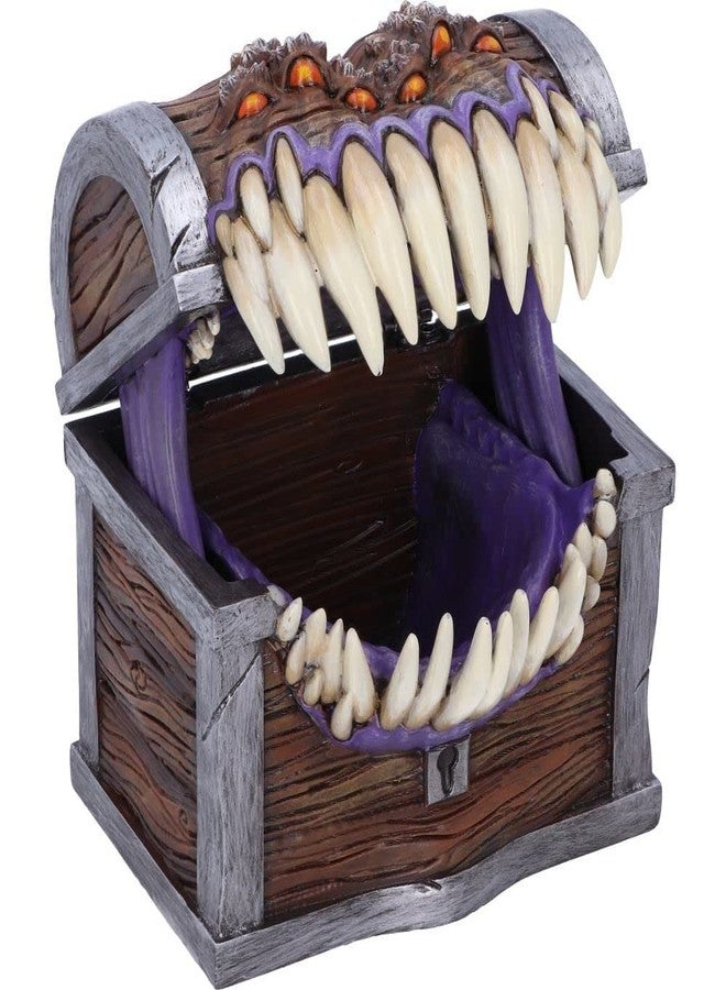 نيميسيس ناو صندوق تخزين نرد "نيميسيس ناو" من لعبة "Dungeons & Dragons"، مقاس 11.3 سم، مصنوع من الراتنج، بني اللون، منتج مرخص رسميًا من "Dungeons & Dragons"، صندوق نرد على شكل شخصية مقلدة، مصنوع من أجود أنواع الراتنج، ومطلي يدويًا بخبرة. - Image 1