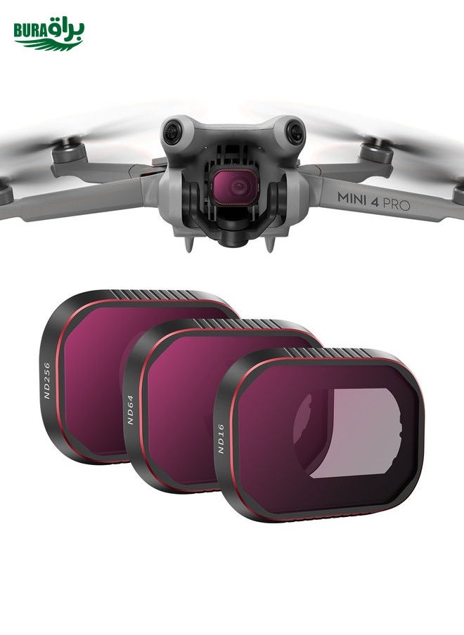 BURAQ لعدسة فلتر الطائرة بدون طيار DJI Mini 4 Pro STARTRC، العدسة: ND16/64/256  - Image 1