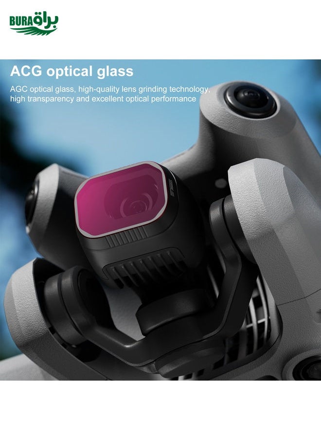 BURAQ لعدسة فلتر الطائرة بدون طيار DJI Mini 4 Pro STARTRC، العدسة: ND16/64/256  - Image 5