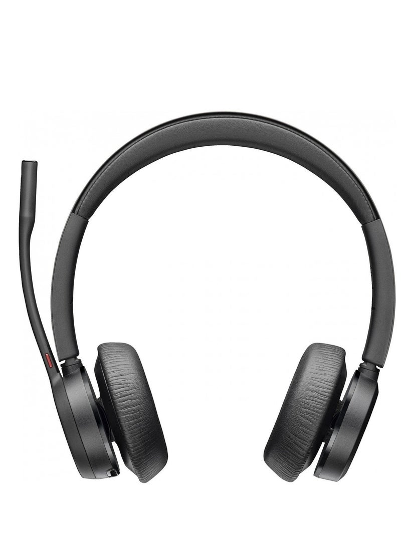 Voyager 4320 UC Wireless Headset, Microsoft Teams Certified, USB-A & BT700 Bluetooth Adapter, On-Ear Design, 24 Hours Talk Time, 47 Hours Music Time, Noise-Canceling Microphone, Compatible with Windows, macOS, Android & iOS | 77Y98AA