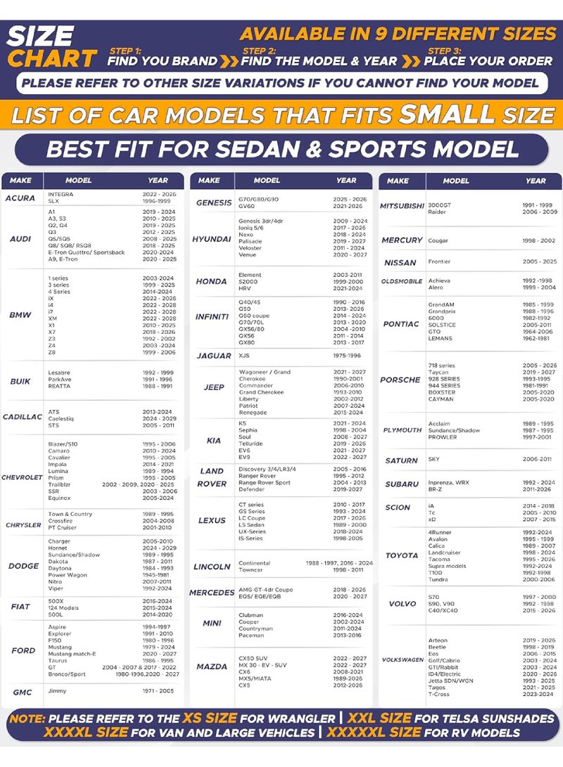 كابتن تيك ج الأمامي واقي من الشمس - حجب الأشعة فوق البنفسجية واقي من الشمس واقي من الشمس واقي من الشمس واقي من الشمس للحفاظ على السيارة باردة وغير التالفة ، ومناسبة لمختلف الأحجام من الزجاج الأمامي - Image 3