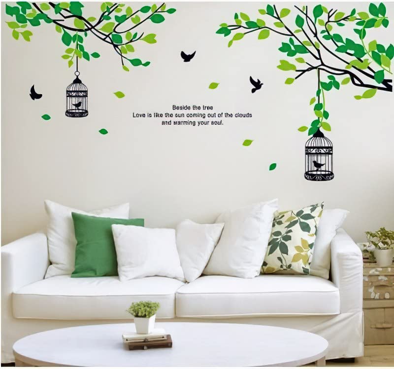 Techgifti Birds Cages Wall Sticker for Decorative Wall Sticker for Living Room, Bed Room, Kide Room - Image 1