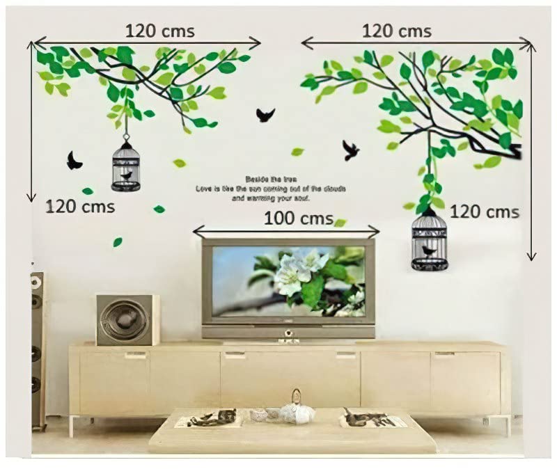 Techgifti Birds Cages Wall Sticker for Decorative Wall Sticker for Living Room, Bed Room, Kide Room - Image 2