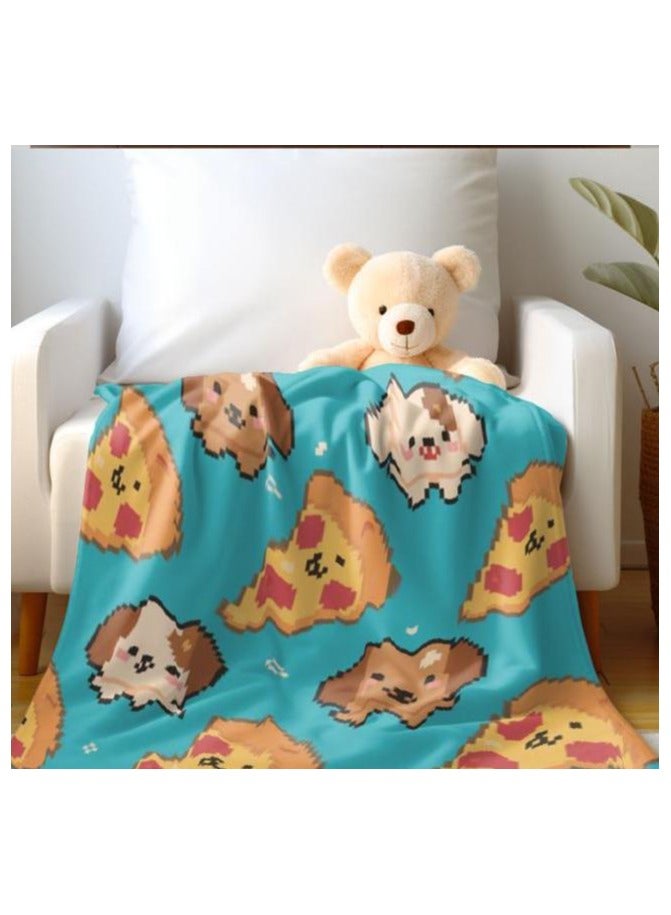 عام بطانية رقيقة من الفانيلا الكرتونية للأطفال أو الطلاب (دافئة ومريحة ومناسبة للنوم والألعاب) 100 سم * 150 سم - 1066 - Image 1