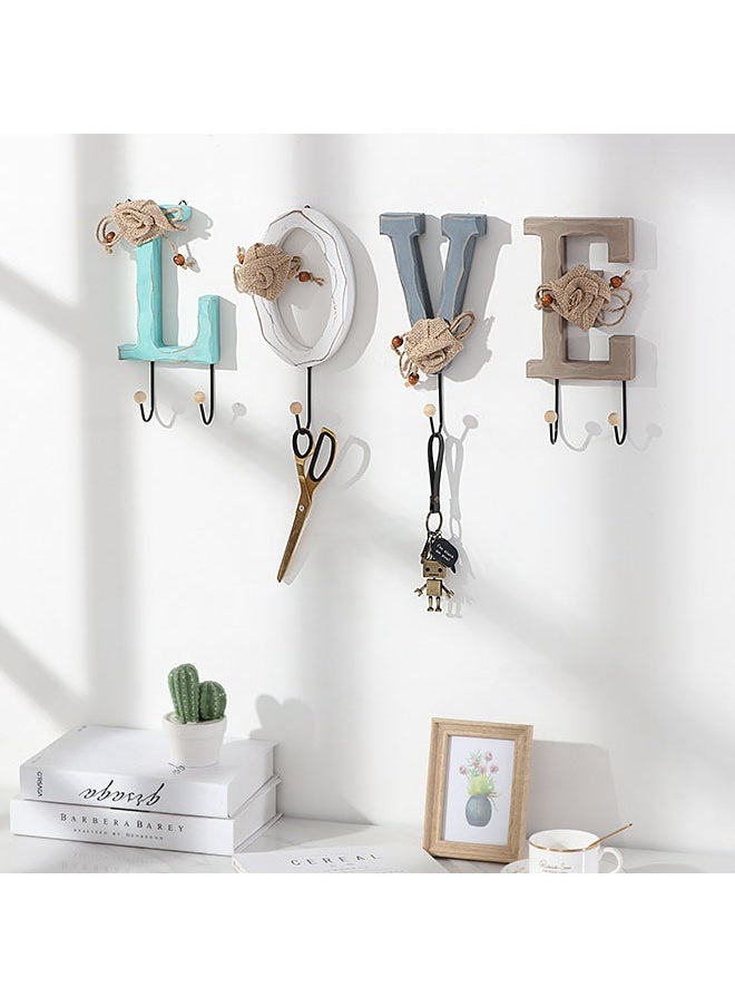 ZCM-HAPPY Wall Mounted Single Heavy Coat Hook for Towel, Key and Decoration - Love Letter Theme With LED Lights  - Image 3