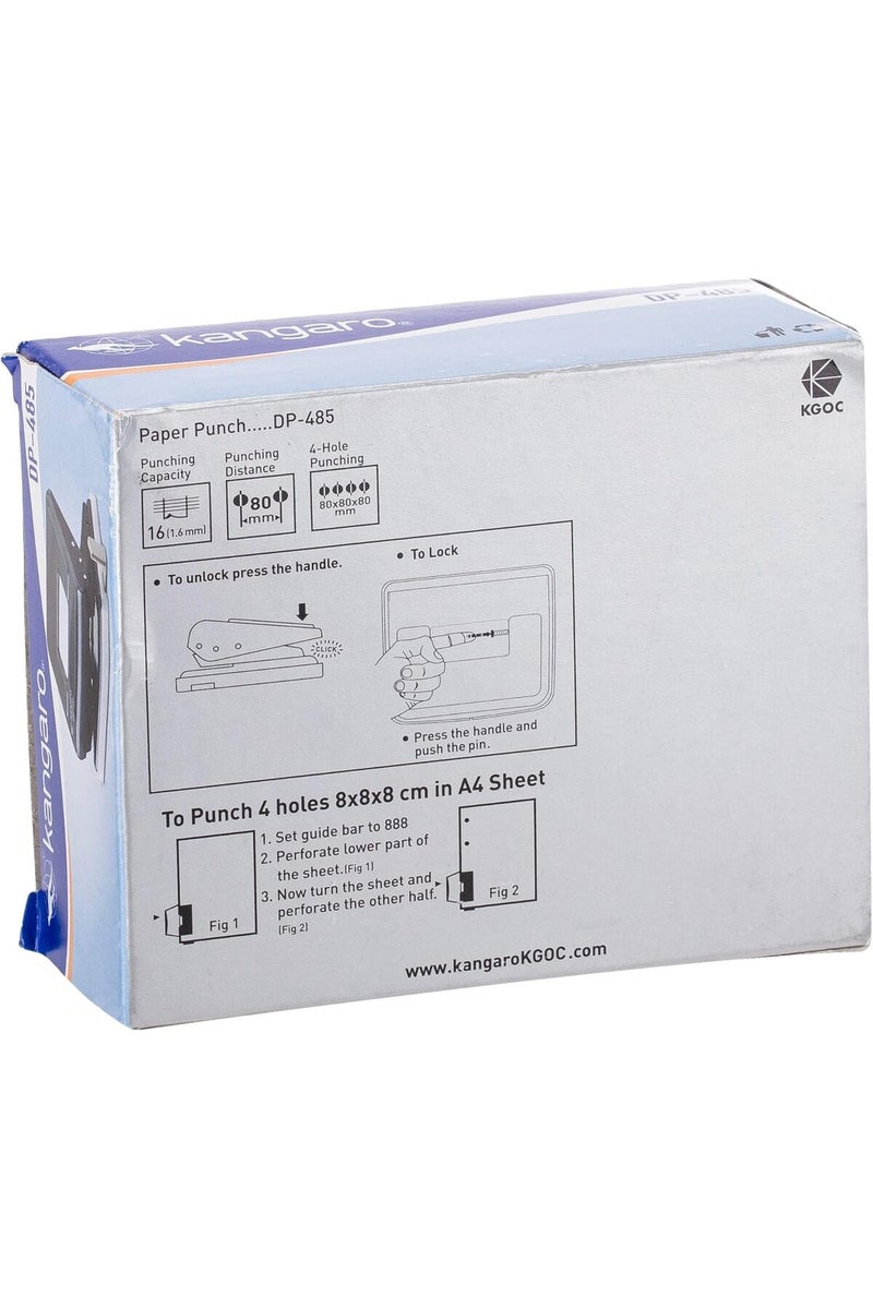 Kangaro 2-Hole 16 Sheet Paper Punch, Black - Image 2