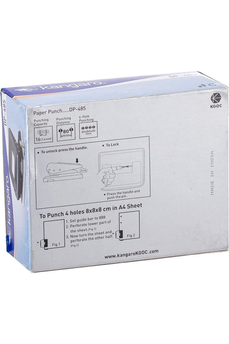 Kangaro 2-Hole 16 Sheet Paper Punch, Black - Image 3