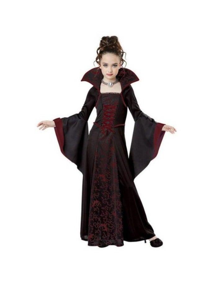 Golden Costume for Girls Retro Style Kids Witch Costume Cosplay Costume Children Fancy Birthday Party Dress Up Outfit Fairytale Theme Party Cute Witch Wizard Cosplay Costume(130) - Image 3