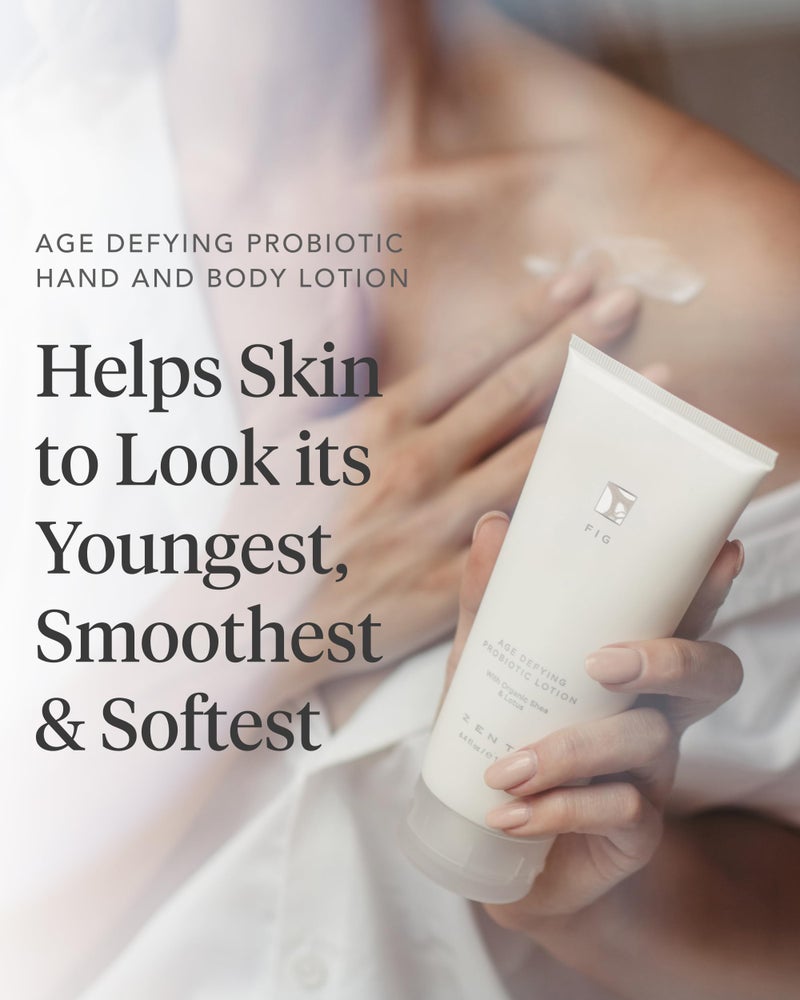 Zents Age-Defying Probiotic Body & Hand Lotion (Fig) | Moisturizing Lotion with Hyaluronic Acid & Organic Shea Butter | Nourishes & Hydrates Skin | 6.4 fl oz - Image 2