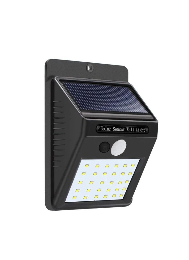 Geneaire - Solar Light Solar powered LED Wall Light 30 LED Motion Sensor led solar lights Garden Outdoor Wall Light - Image 1
