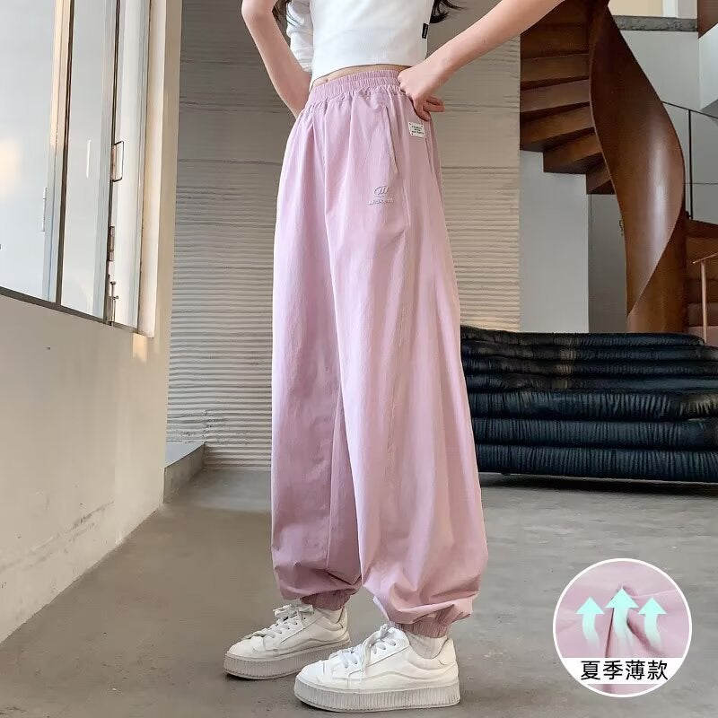 Girls' Pants Summer Mosquito-Proof Pants New Casual Thin Jogger Pants For Older Children Summer Long Pants - Image 2