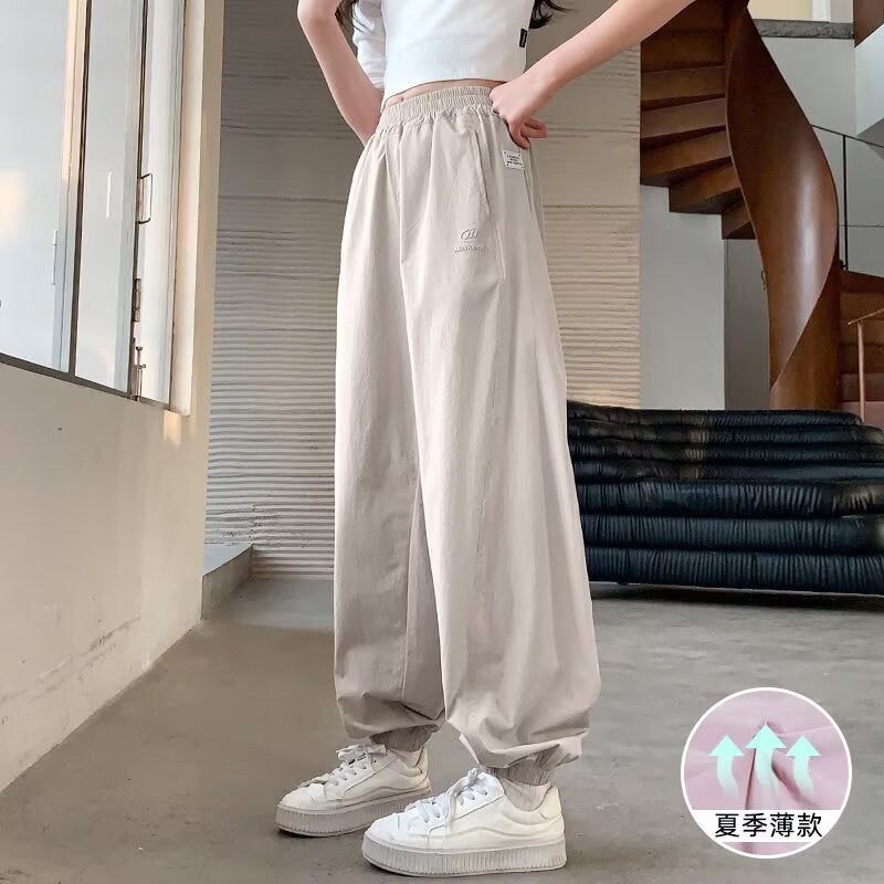 Girls' Pants Summer Mosquito-Proof Pants New Casual Thin Jogger Pants For Older Children Summer Long Pants - Image 5