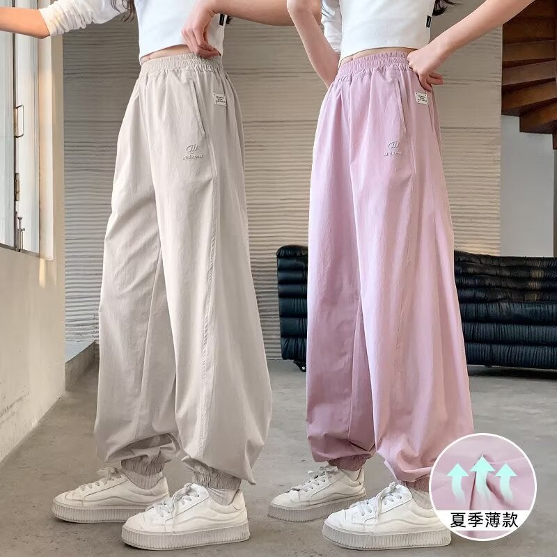 Girls' Pants Summer Mosquito-Proof Pants New Casual Thin Jogger Pants For Older Children Summer Long Pants - Image 3