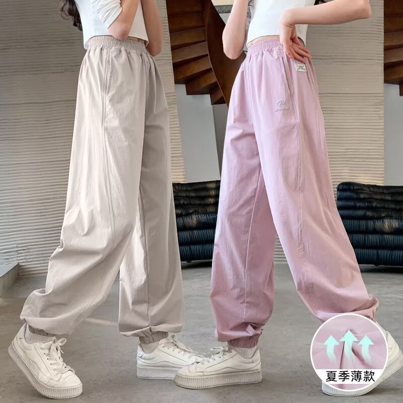 Girls' Pants Summer Mosquito-Proof Pants New Casual Thin Jogger Pants For Older Children Summer Long Pants - Image 4