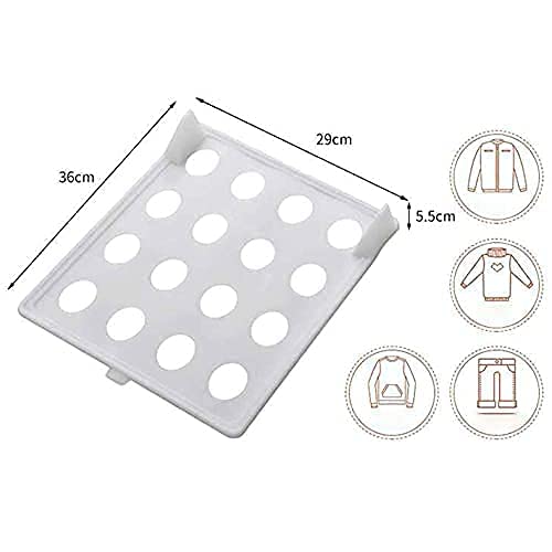Krupanidhi Krupanidhi Heavy Duty Shirt and TShirt Organizer Plastic Material Effortless Closet Drawer File Cabinet Organization Tray 10 Sheets  - Image 4
