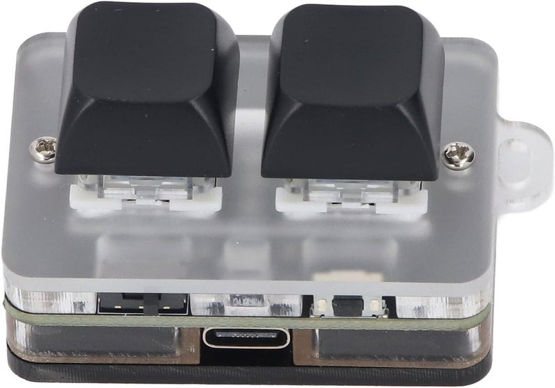 2 Key Keyboard, Custom Macro Programmable Keyboard with Blue Switch and RGB Light, for Game Work Programming, USB C BT Connection - Image 1