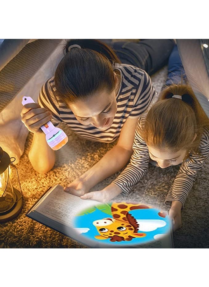 Rahasya Enterprise - Rahasya Enterprise Mini Slide Projector Flashlight Torch Kids Projection Light Toy Slide Flashlight Lamp Education Learning Night Light Before Going to Bed Projector Torch Random Slides - Image 1