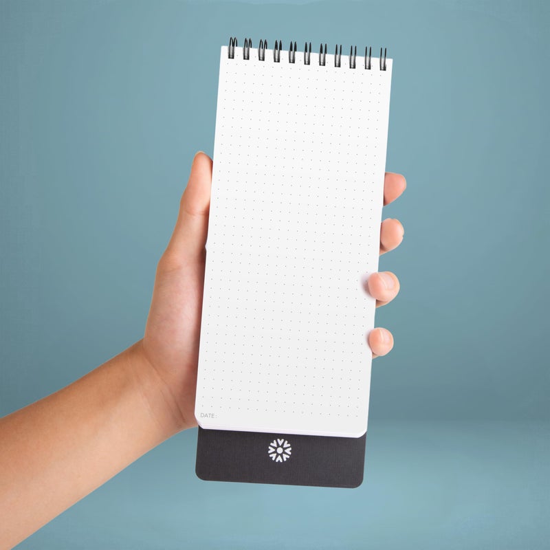 Notsu Dotted Reporter's Notebooks 2-Pack | Black Pocket Spiral Reporter Notepads for Journalist, Police, Detective, Field Note Taking | 100 Pages of 120 gsm Thick Paper, 3.75" x 8.25" - Image 5
