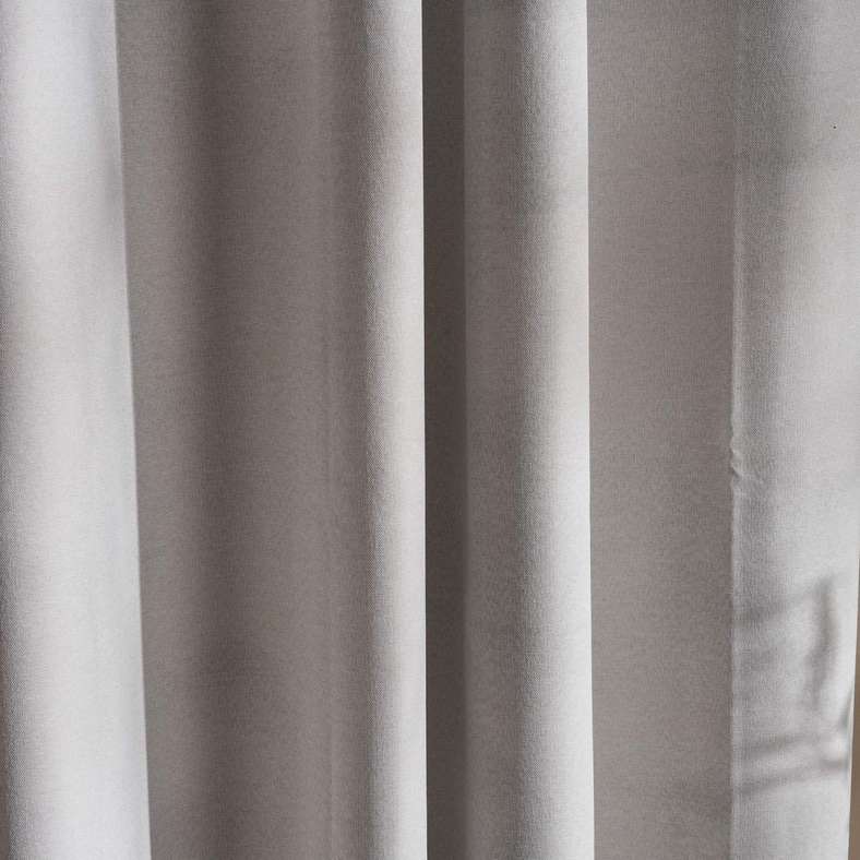 Pan Home Lacquer Textured Blackout 2 Piece Curtain Set 135X240cm - Beige - 124PHC9900274 - Image 2