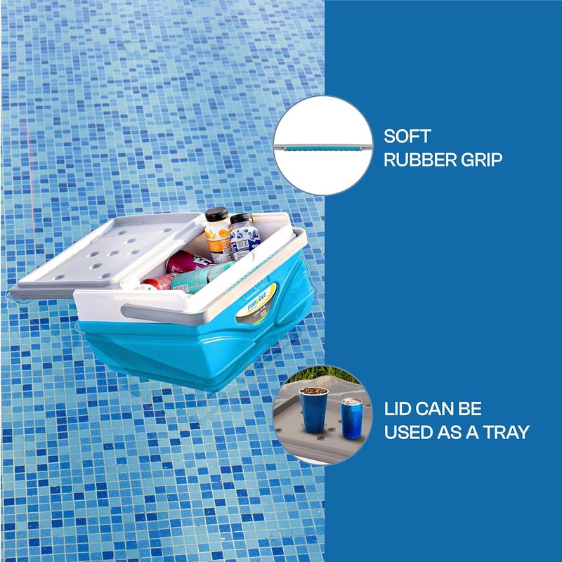 PINNACLE Prudence 11L Chiller Ice Box | Fits 16 Cans | Hold Ice Upto 48hrs | Lid Used as Tray | Portable Insulated Ice Cooler Box for Car Travel,Parties, Medical, Picnics, Camping, Sports - Image 3