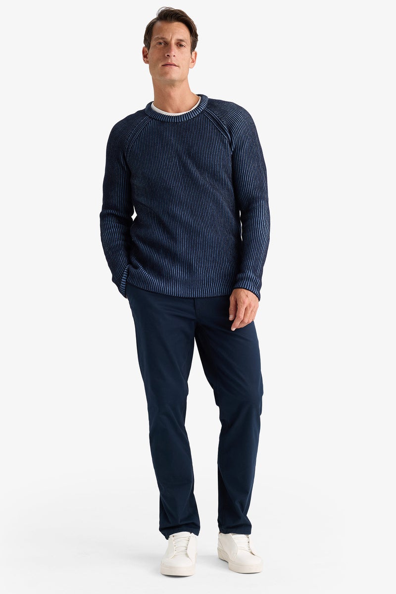 DeFacto Blue Man Standard Fit Crew Neck Knitwear Pullover Casual - Image 2