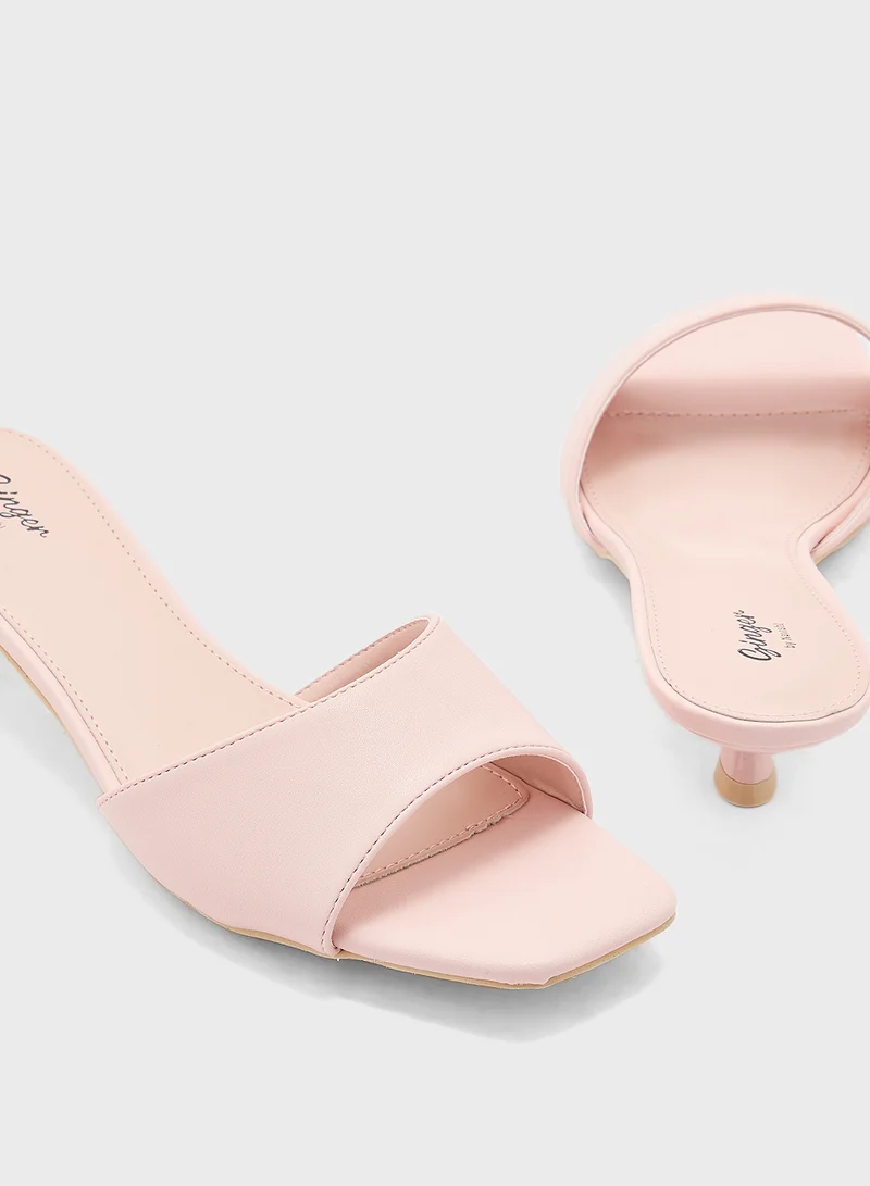 جينجر Low Heel Mule Sandal