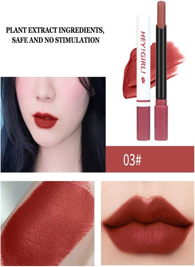 هينغ فانغ مجموعة احمر شفاه من 4 قطع ويدوم طويلا وسهل التلوين وغير لاصق ولا يبهت للمكياج والتجميل وتحديد الشفاه - Image 3