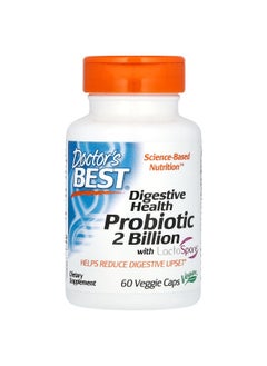 Doctor's Best Doctor's Best, Digestive Health, Probiotic 2 Billion with LactoSpore, 133 mg , 60 Veggie Caps  - Image 1