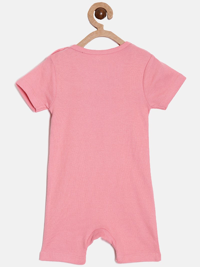Broon Infant Boys Pink and Off White Printed Organic Cotton Rompers Pack of 2 - Image 5