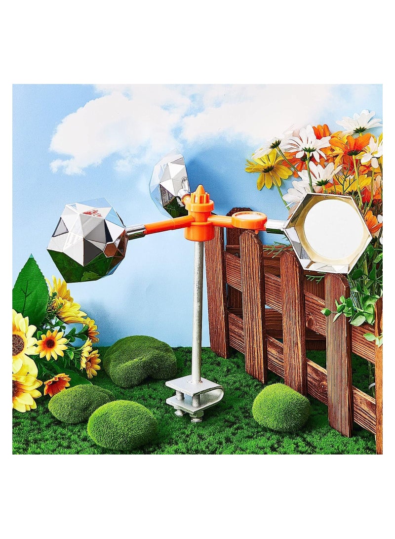 Generic Reflect a Bird Deterrent, Deterrent Devices Rhombic Polygon Reflect, Smooth Polishing Harmless Spinning for Birds eons, 2 Pcs  - Image 3
