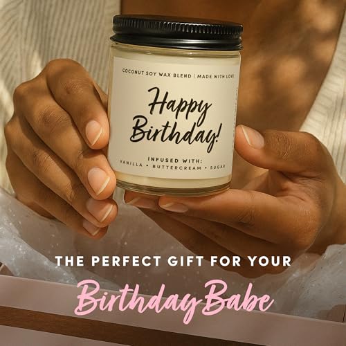 WAX & WIT Birthday Gifts for Women, Happy Birthday Candle – Scented with Vanilla, Buttercream and Sugar - 9oz, Soy Wax, 50 Hour Burn, Premium Candle Gift for Her, Friend, Daughter, Sister, Wife - Image 3