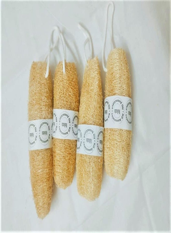 rdassociates ® Natural Loofah Bath Sponge - 4pcs Body Scrubbers | Reusable | holding Loofah for women men kids (pack of 4) - Image 4